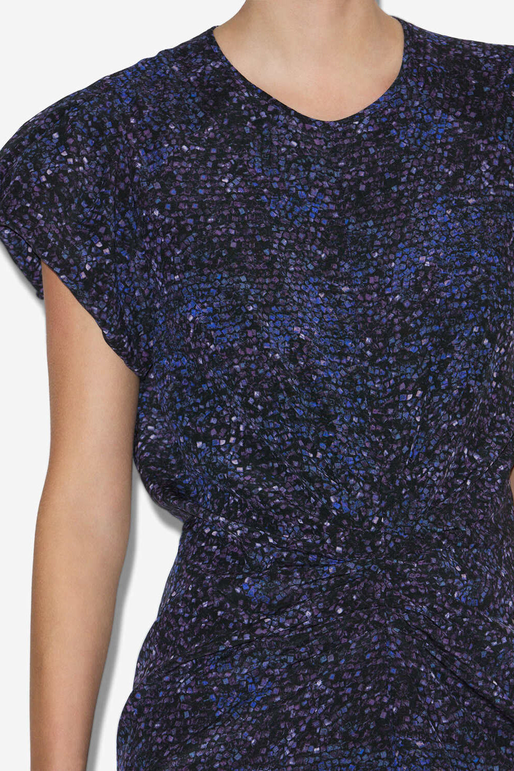 Robe midi terena en soie imprimée - Nuit - Woman - 3