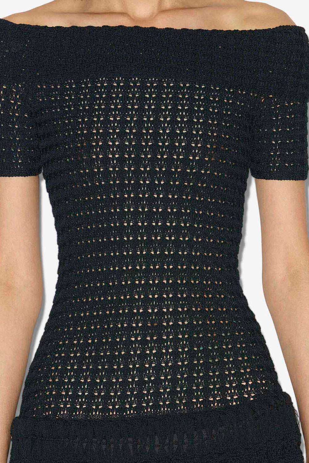 Robe courte charlotte en crochet - Noir - Woman - 3