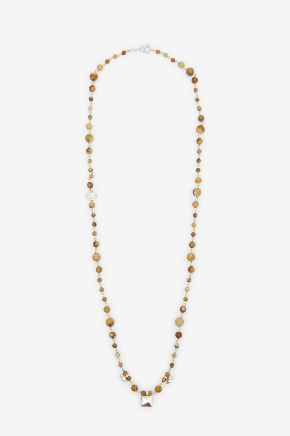 Sautoir en pierre naturelle jack - Naturel et argenté - Man - 1