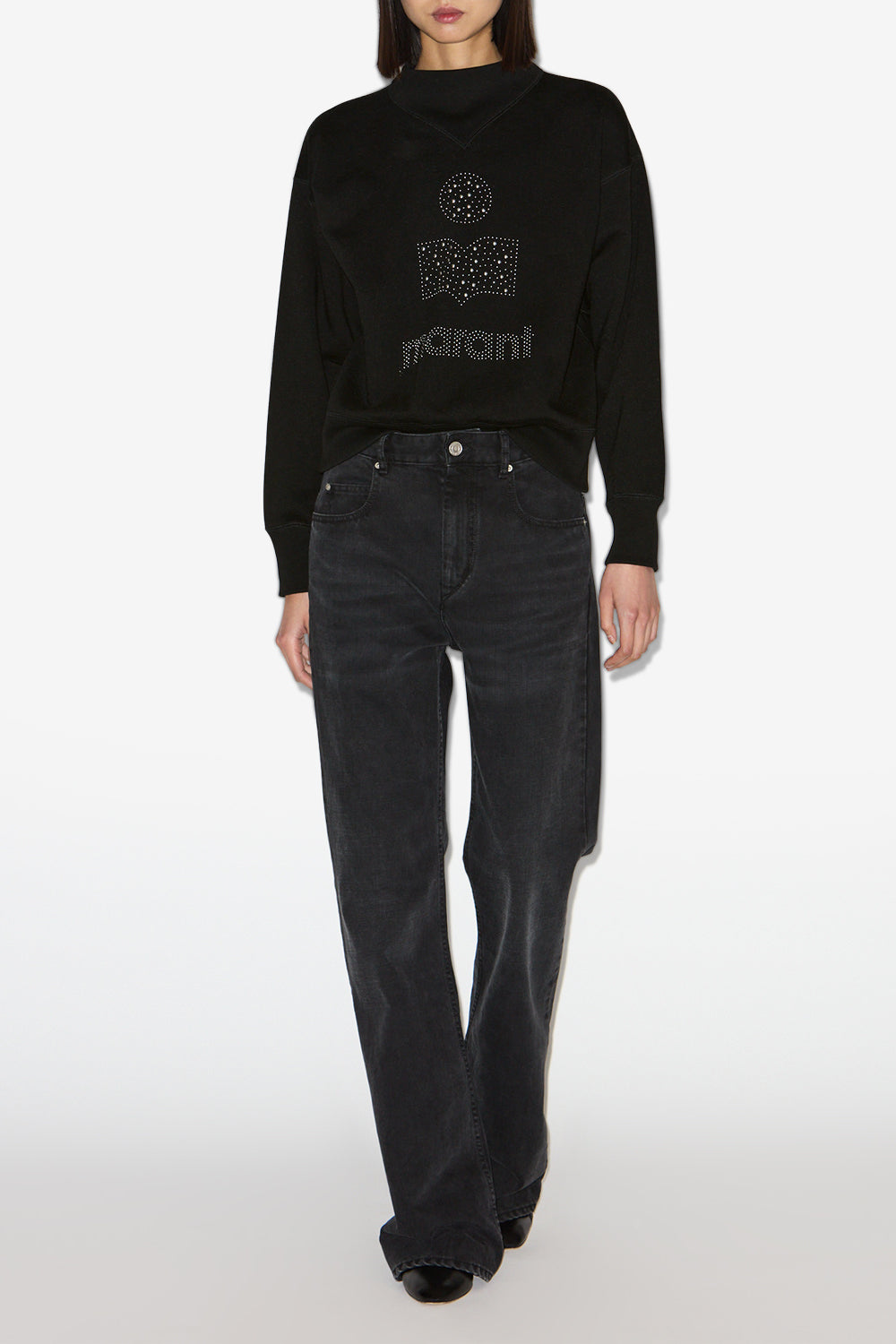 Sweat-shirt moby en coton molletonné - Noir - Woman - 2