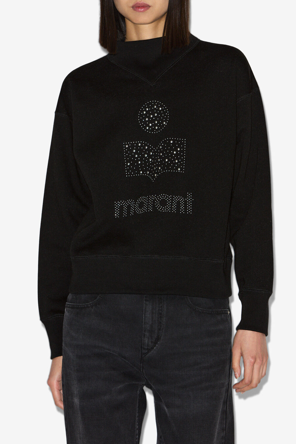 Sweat-shirt moby en coton molletonné - Noir - Woman - 4
