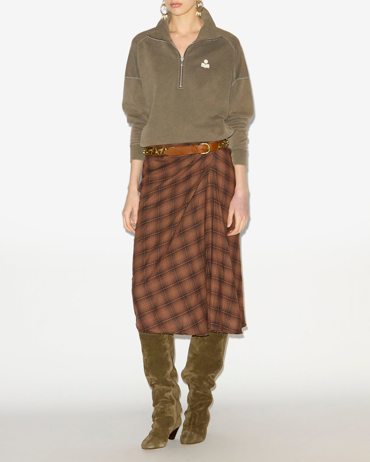 Ross スウェットシャツ Woman Dark bronze-ecru 4
