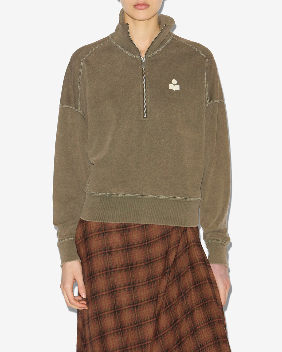 Ross スウェットシャツ Woman Dark bronze-ecru 5