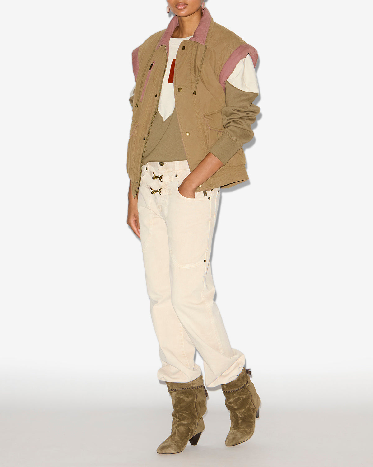 Desha jacket Woman Khaki 4