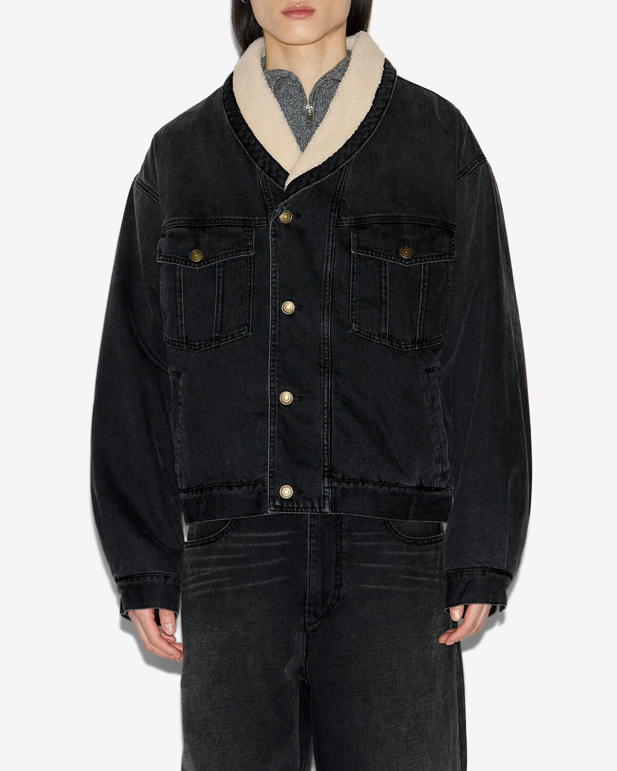 Giacca jackson Man Nero lavato 5