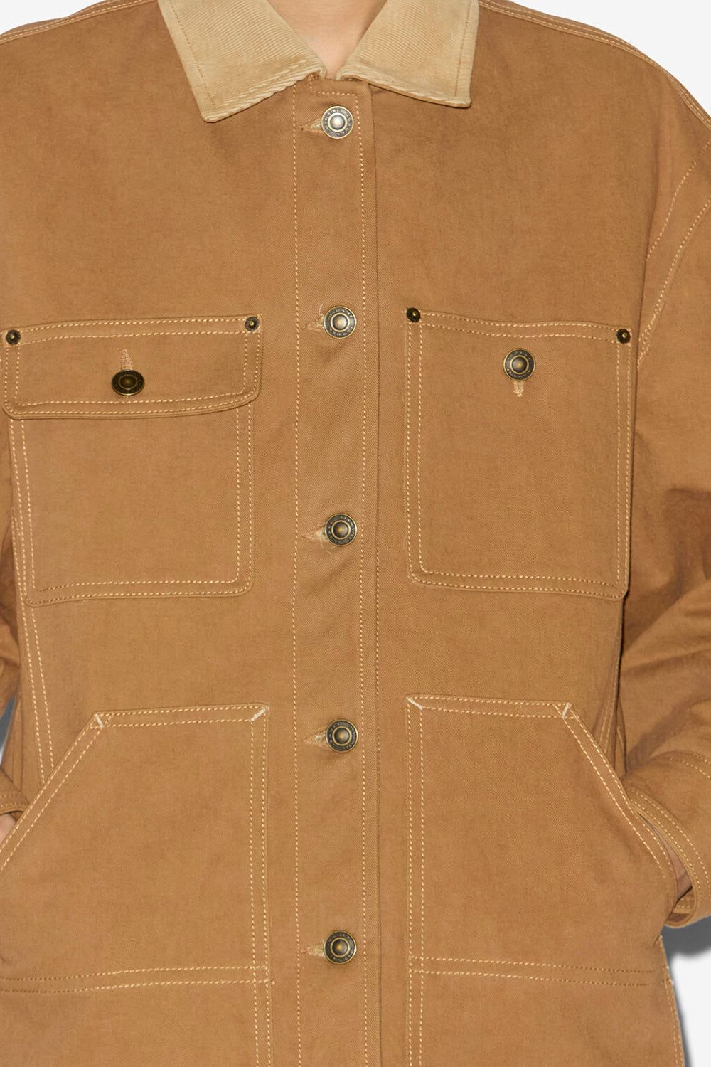 Veste workwear ninon en coton - Cognac - Woman - 3