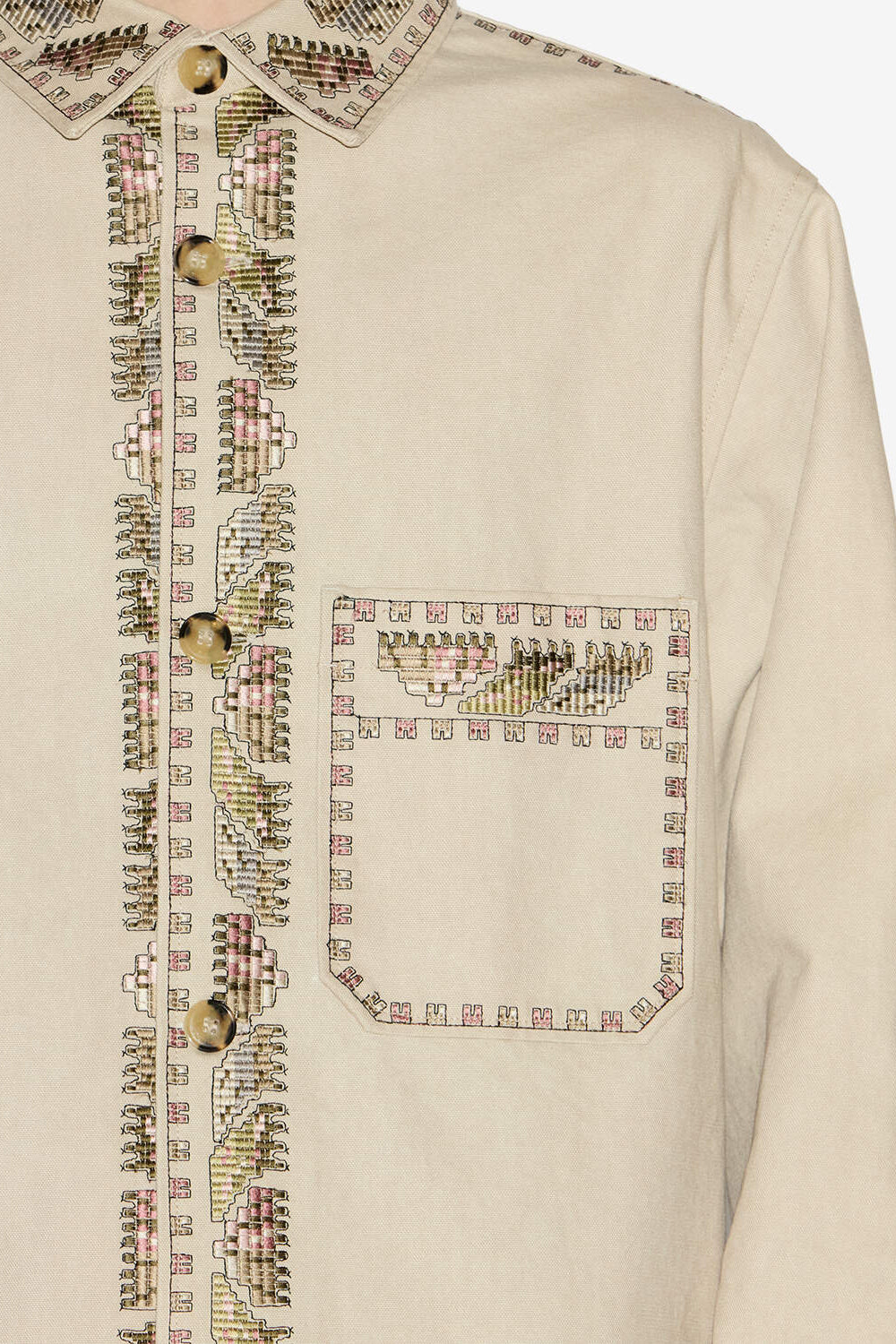 Surchemise rudy en coton brodé - Écru - Man - 3