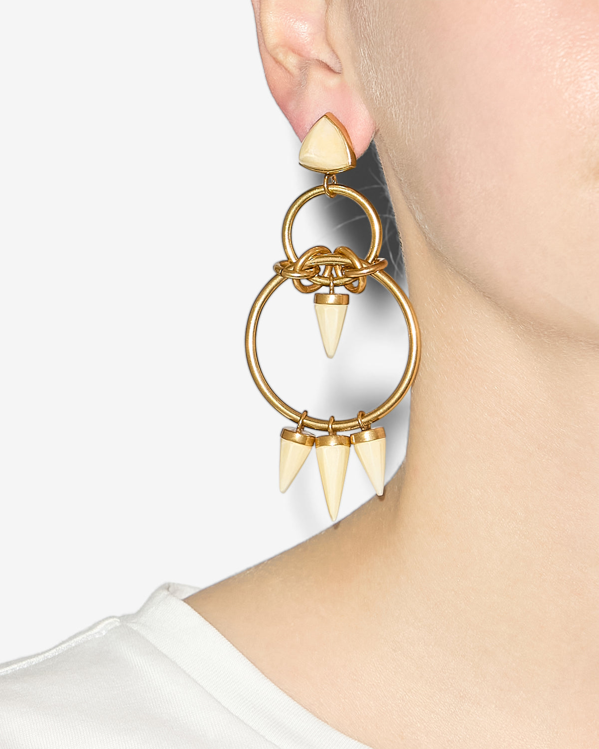 Orecchini be with you Woman Ecru-light brass 2