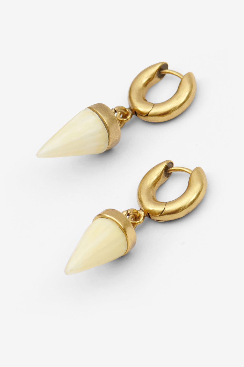 Be with you pendant earrings - Ecru-light brass - Woman - 3