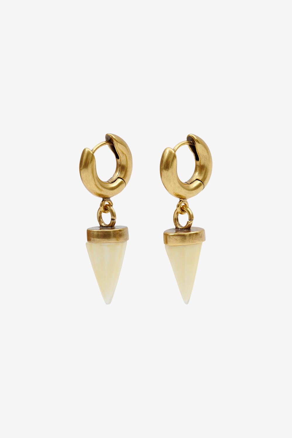 Be with you pendant earrings - Ecru-light brass - Woman - 1
