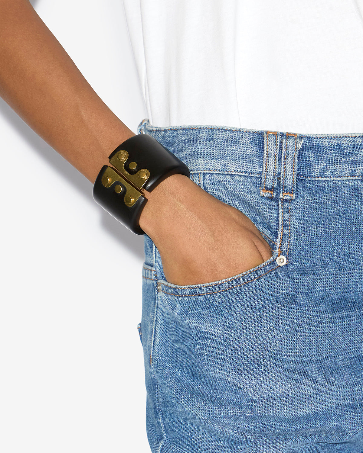 Bracelet hoda Woman Black-light brass 2