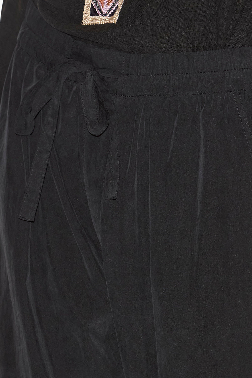 Pantalon hectorina en tissu technique froncé - Noir - Woman - 3