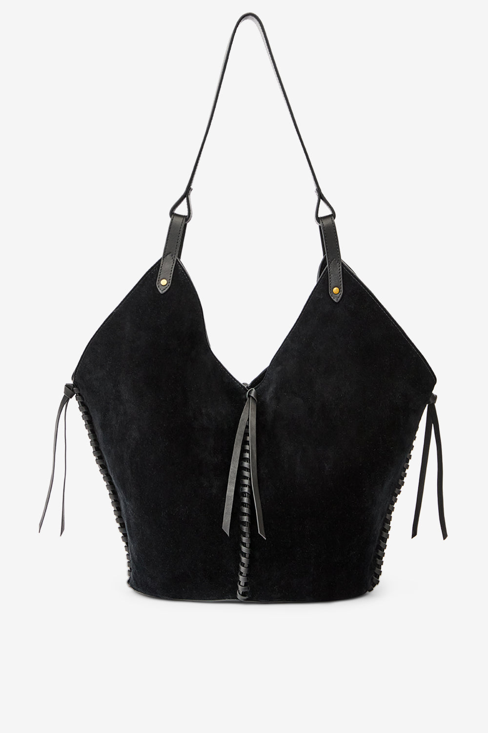 Tote bag tampa aus veloursleder - Schwarz - Woman - 3