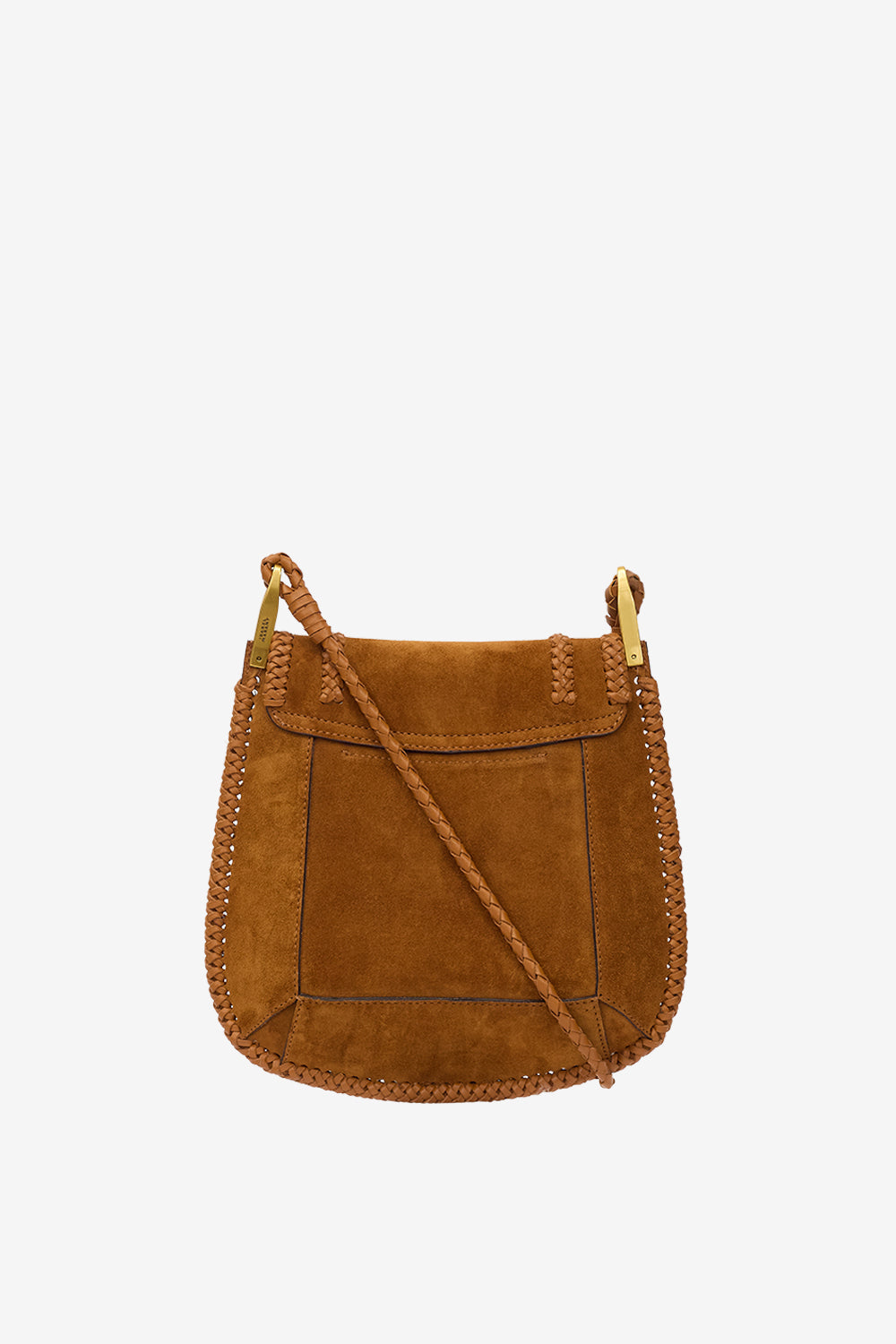 Anahi braided suede leather shoulder bag - Cognac - Woman - 3