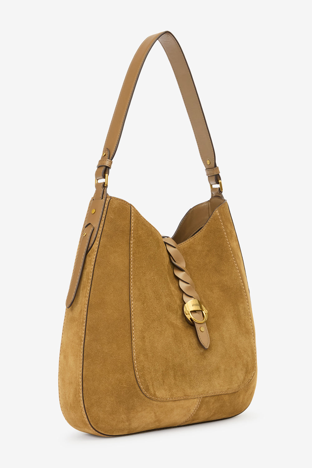 Borsetta altay hobo in pelle di vitello scamosciata - Taupe - Woman - 4