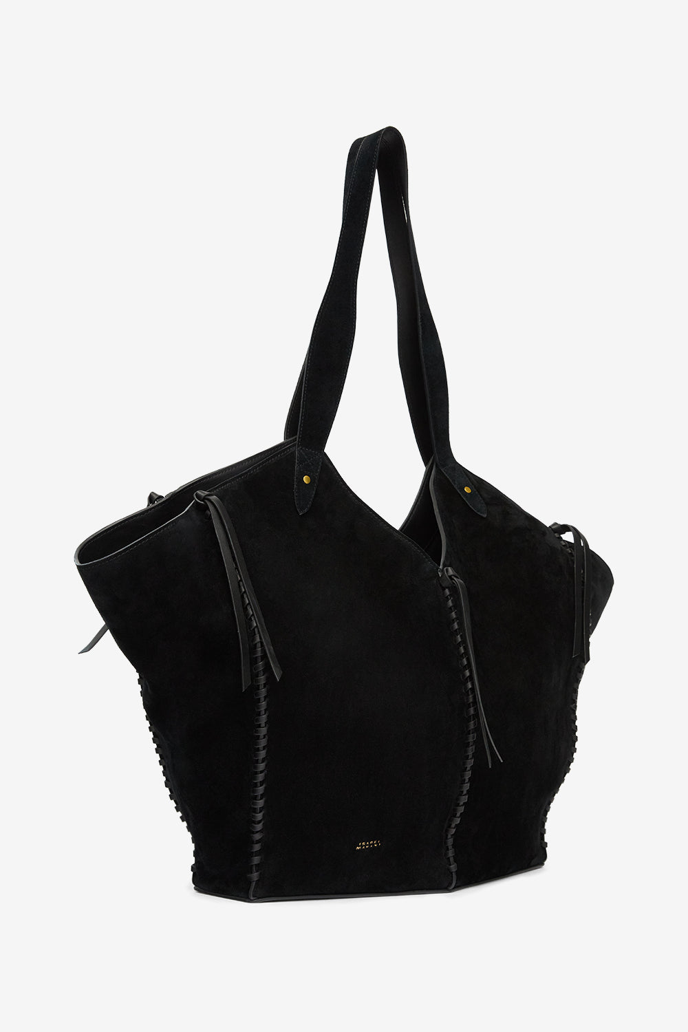 Tampa suede leather tote bag - Black - Woman - 5