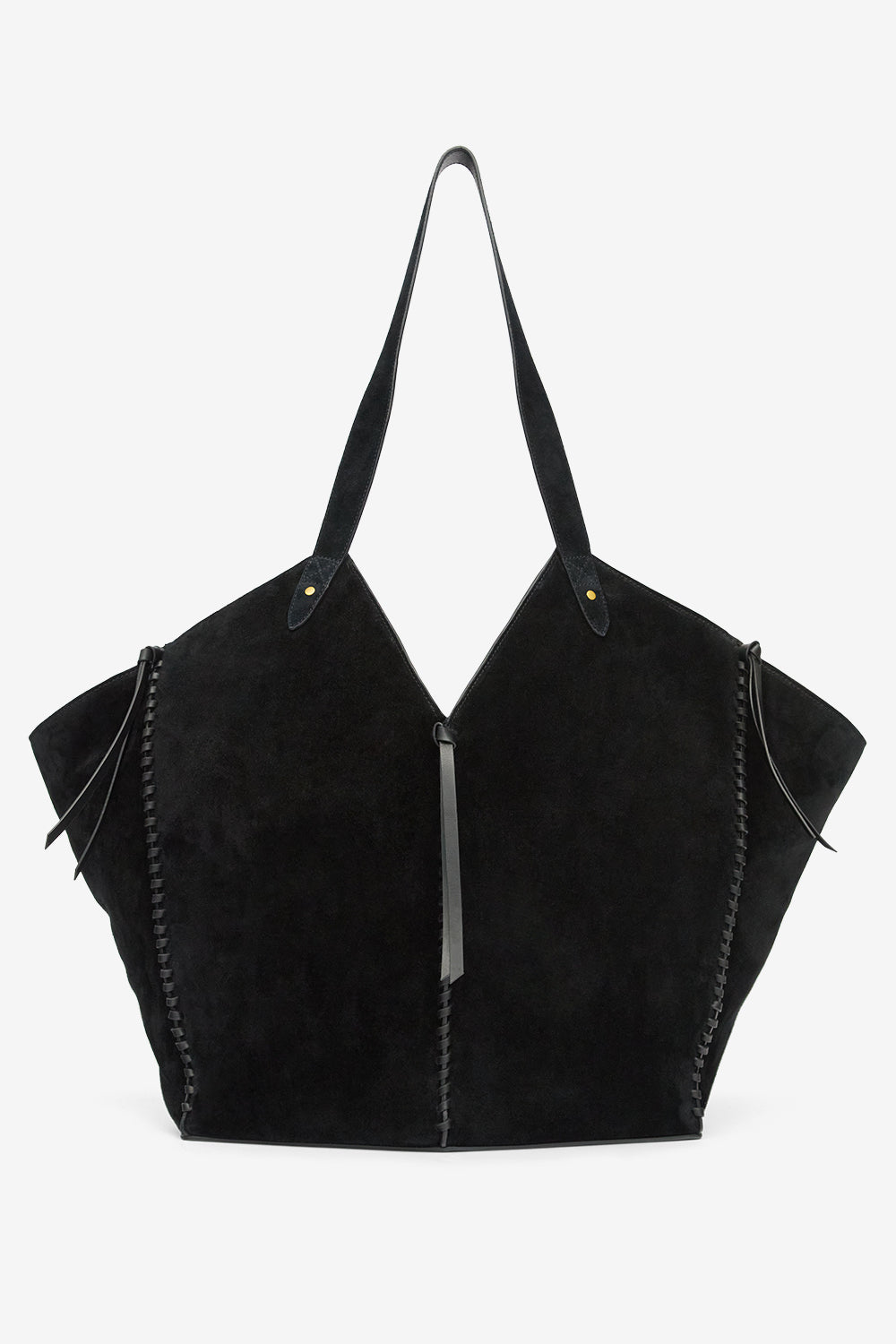 Tampa suede leather tote bag - Black - Woman - 2