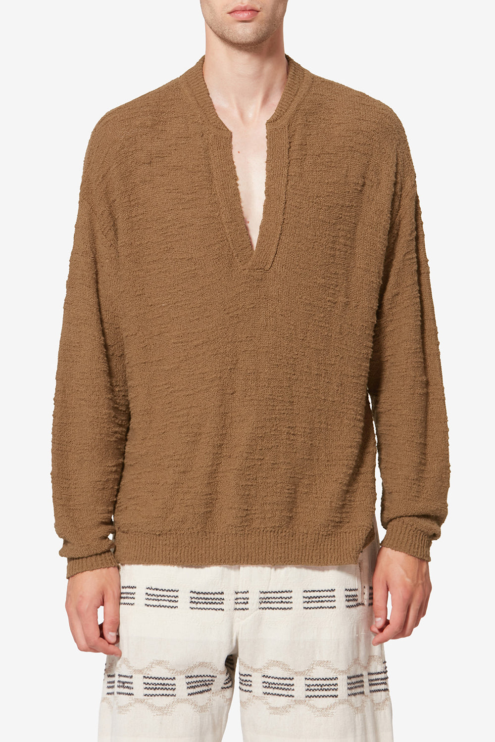 Pull en maille texturée arnold - Bronze - Man - 4