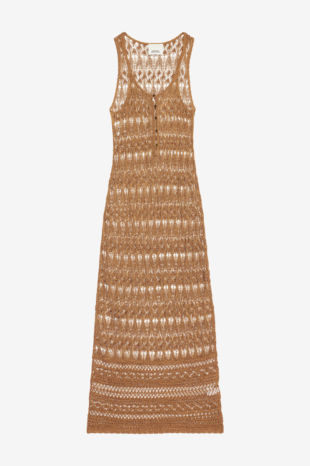 Pernille long fine crochet dress - Gold - Woman - 1