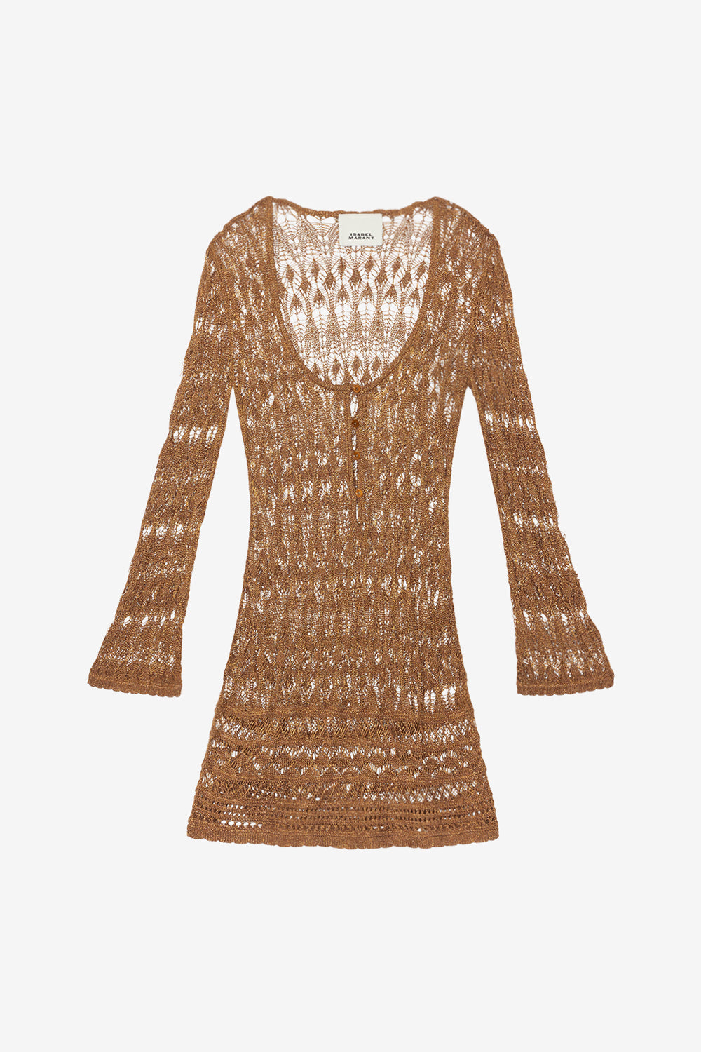 Robe courte pia en crochet fin - Doré - Woman - 1