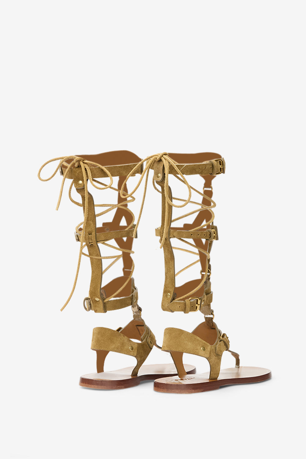 Sandali high-cut nensi in pelle - Taupe - Woman - 2