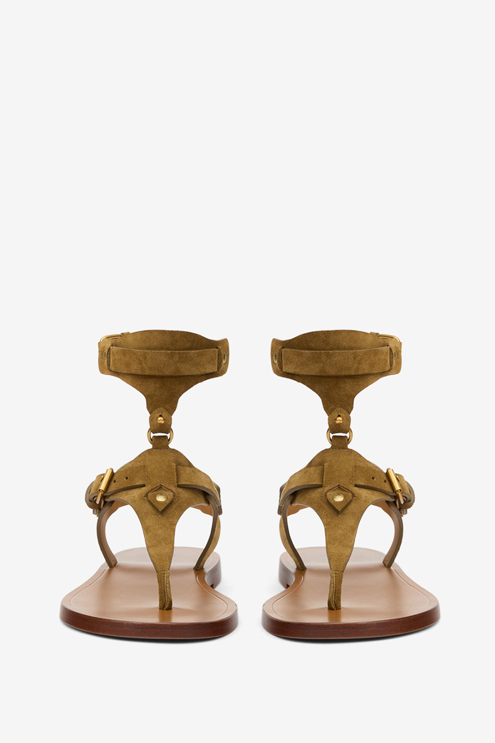 Sandali piatti eveen in pelle scamosciata - Taupe - Woman - 4