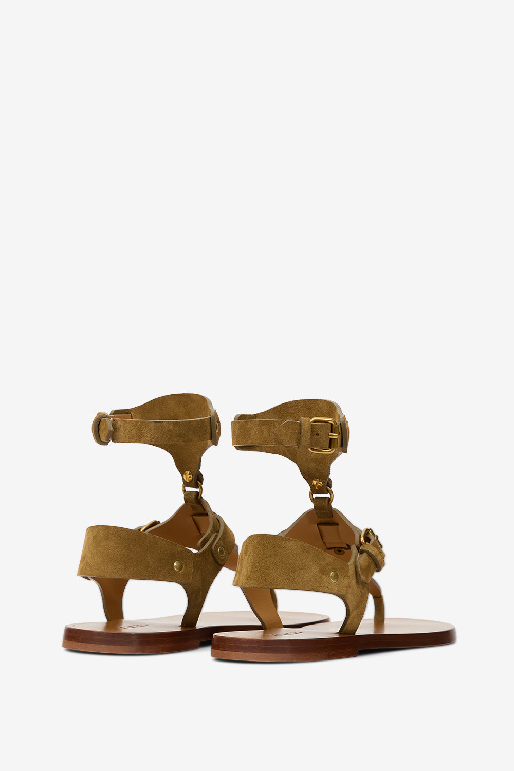 Sandali piatti eveen in pelle scamosciata - Taupe - Woman - 2