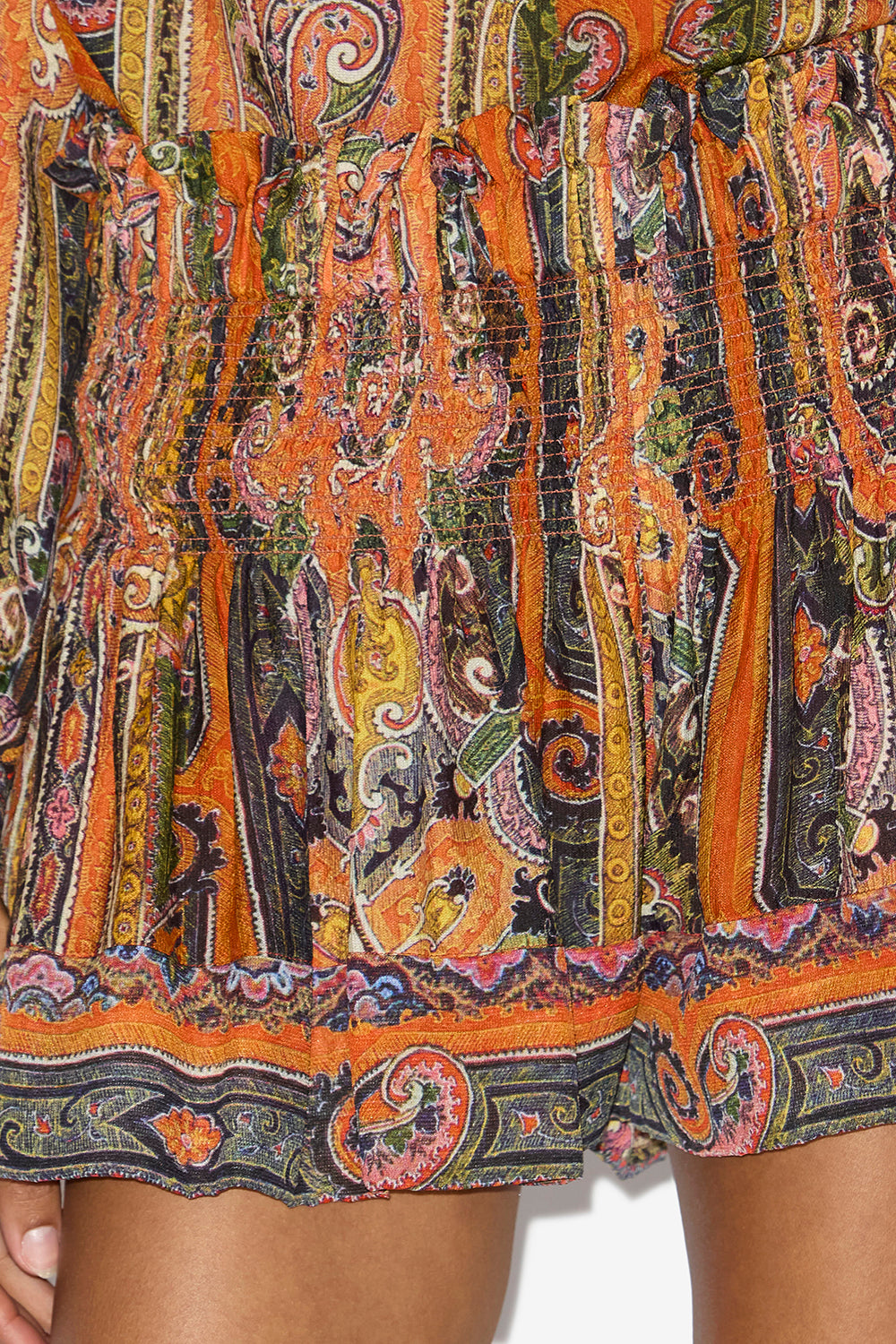 Short maelly en soie imprimée - Orange - Woman - 3