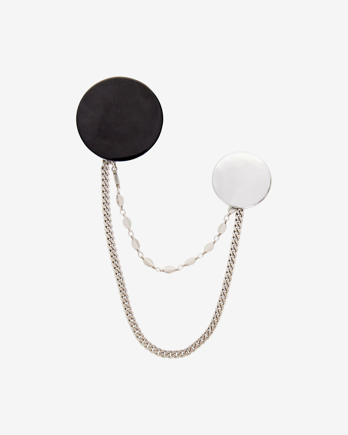 Petes brooch Man Black and silver 1