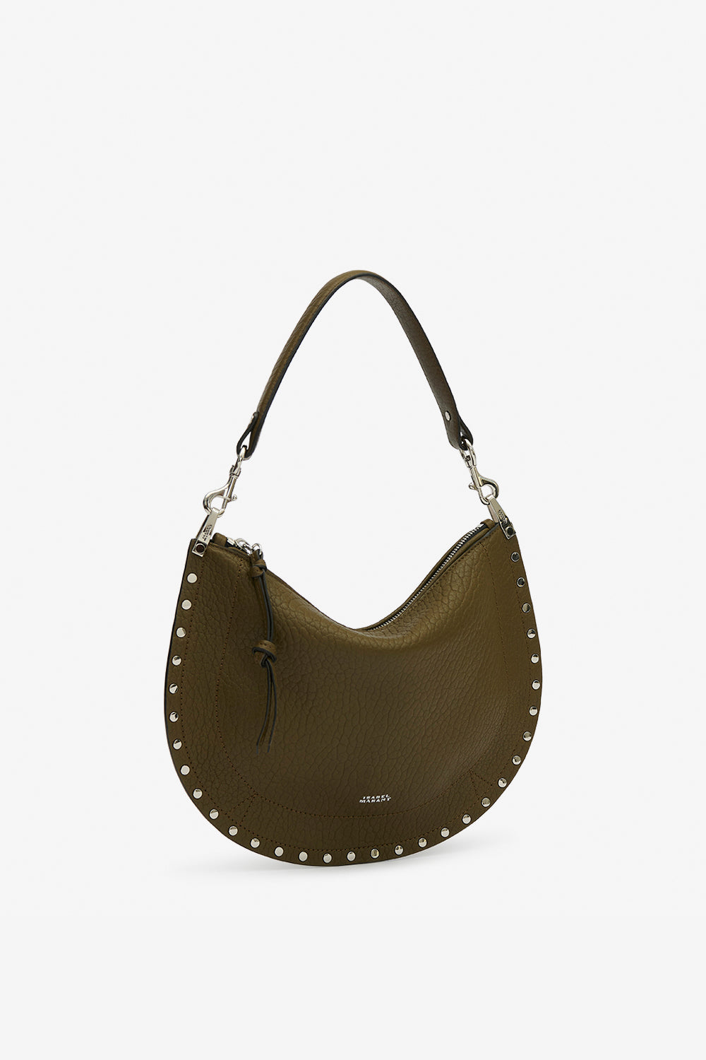 Oskan soft zip bubble leather bag - Khaki - Woman - 5