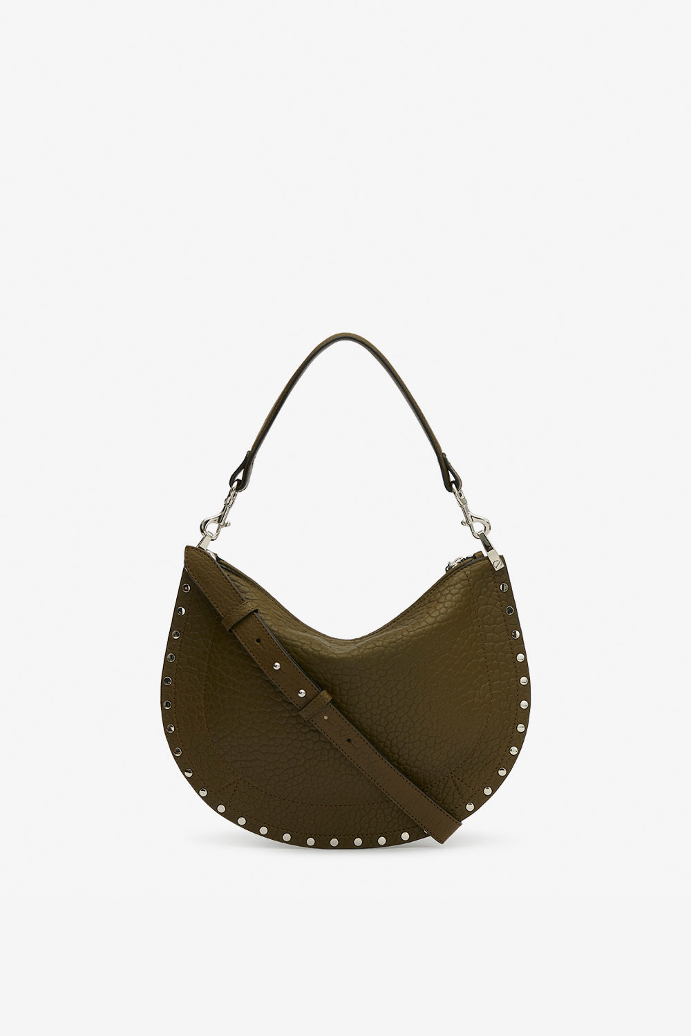 Oskan soft zip bubble leather bag - Khaki - Woman - 3