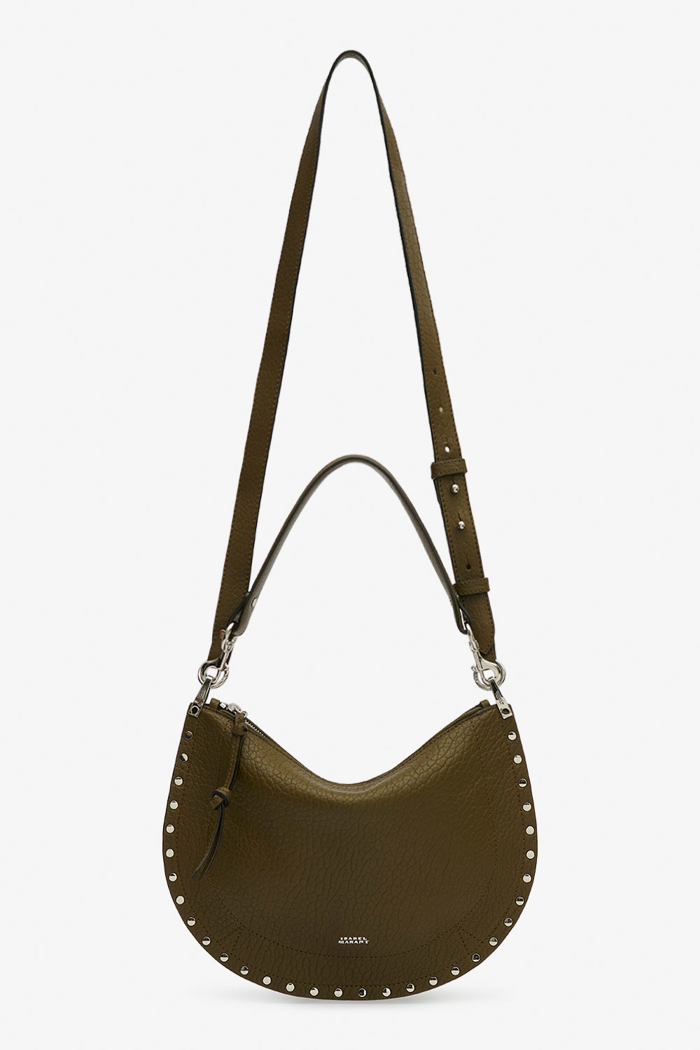 Oskan soft zip bubble leather bag - Khaki - Woman - 6