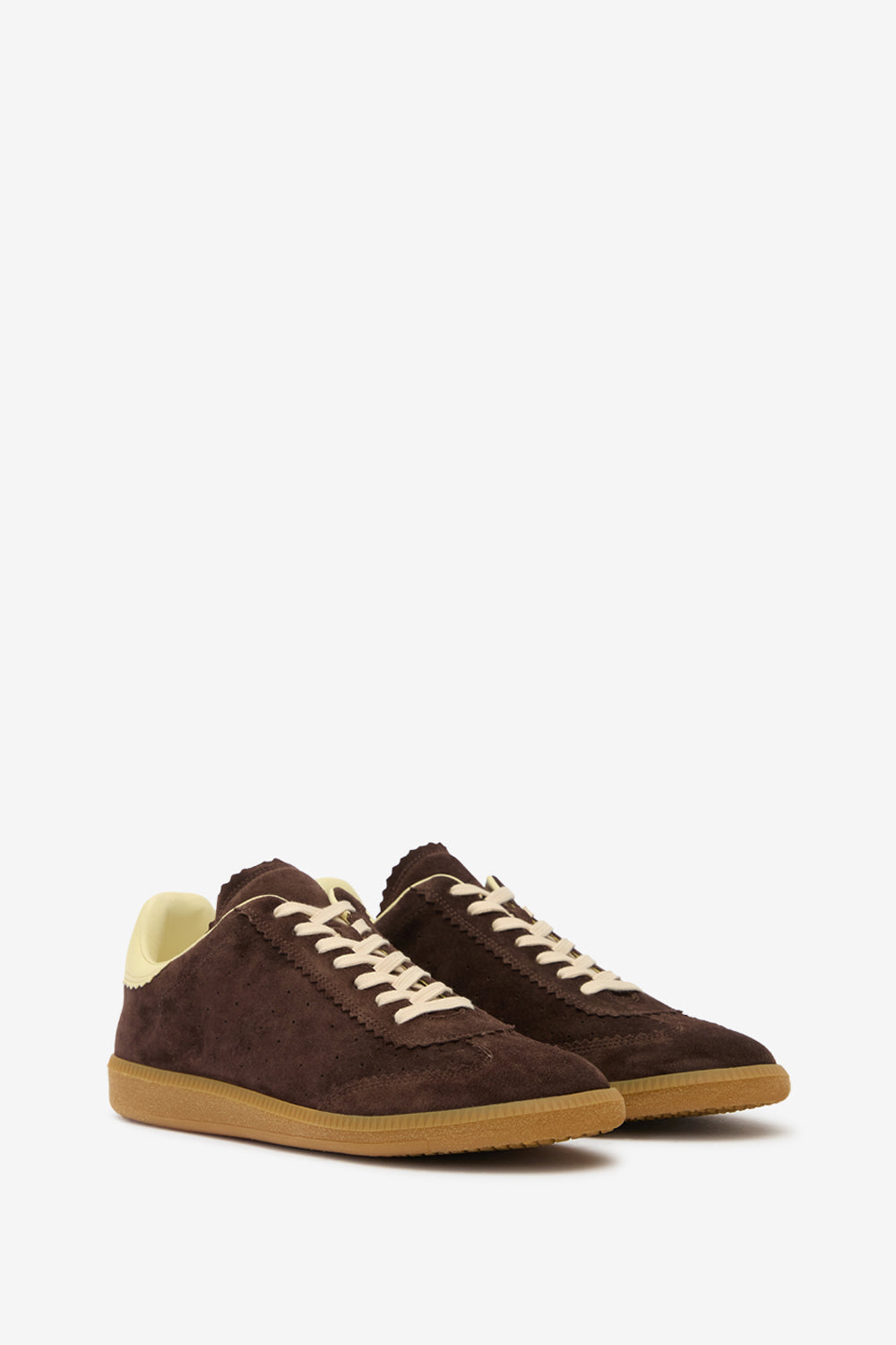 Brycy low-top sneakers - Chocolate - light yellow - Man - 3