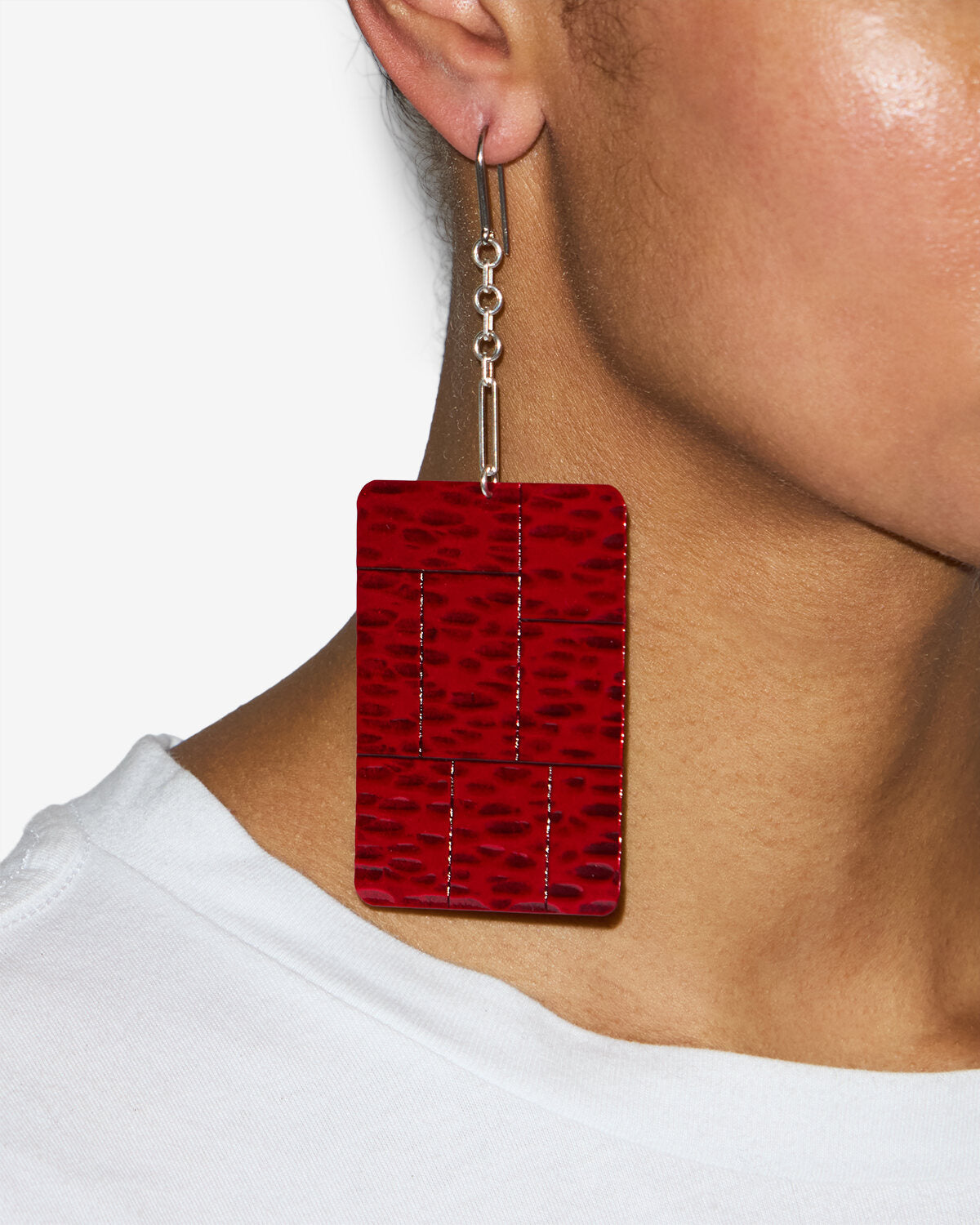 Orecchini blacke Woman Poppy red-silver 2