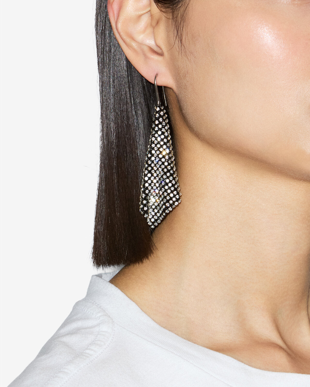Orecchino ava Woman Black and silver 1
