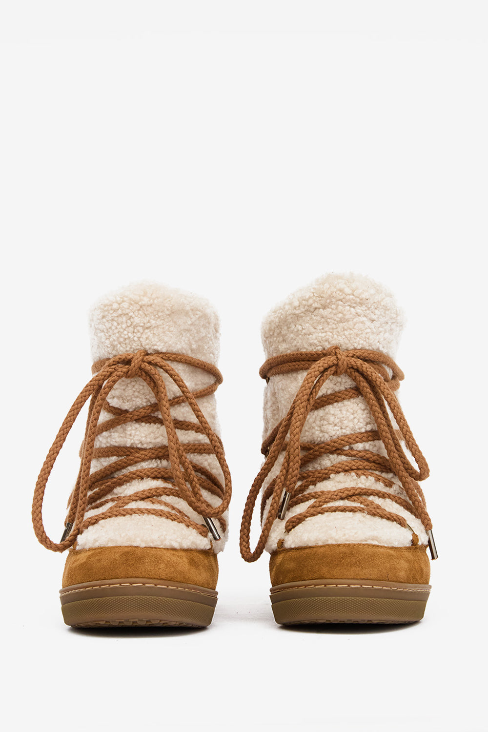 Stivaletti doposcì foderati nowles - Ecru-cognac - Woman - 4