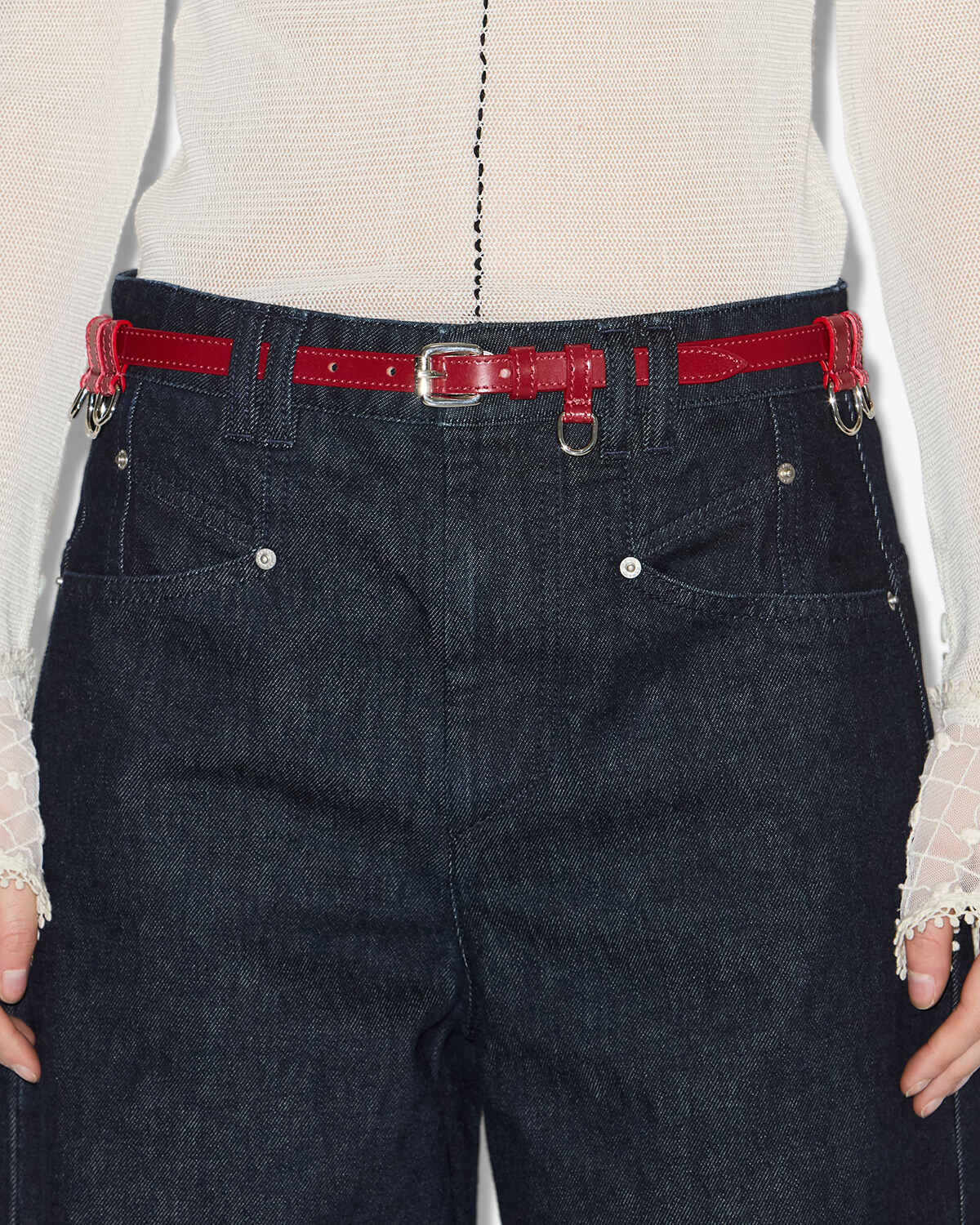 Cintura chelsea Woman Deep red - silver 4