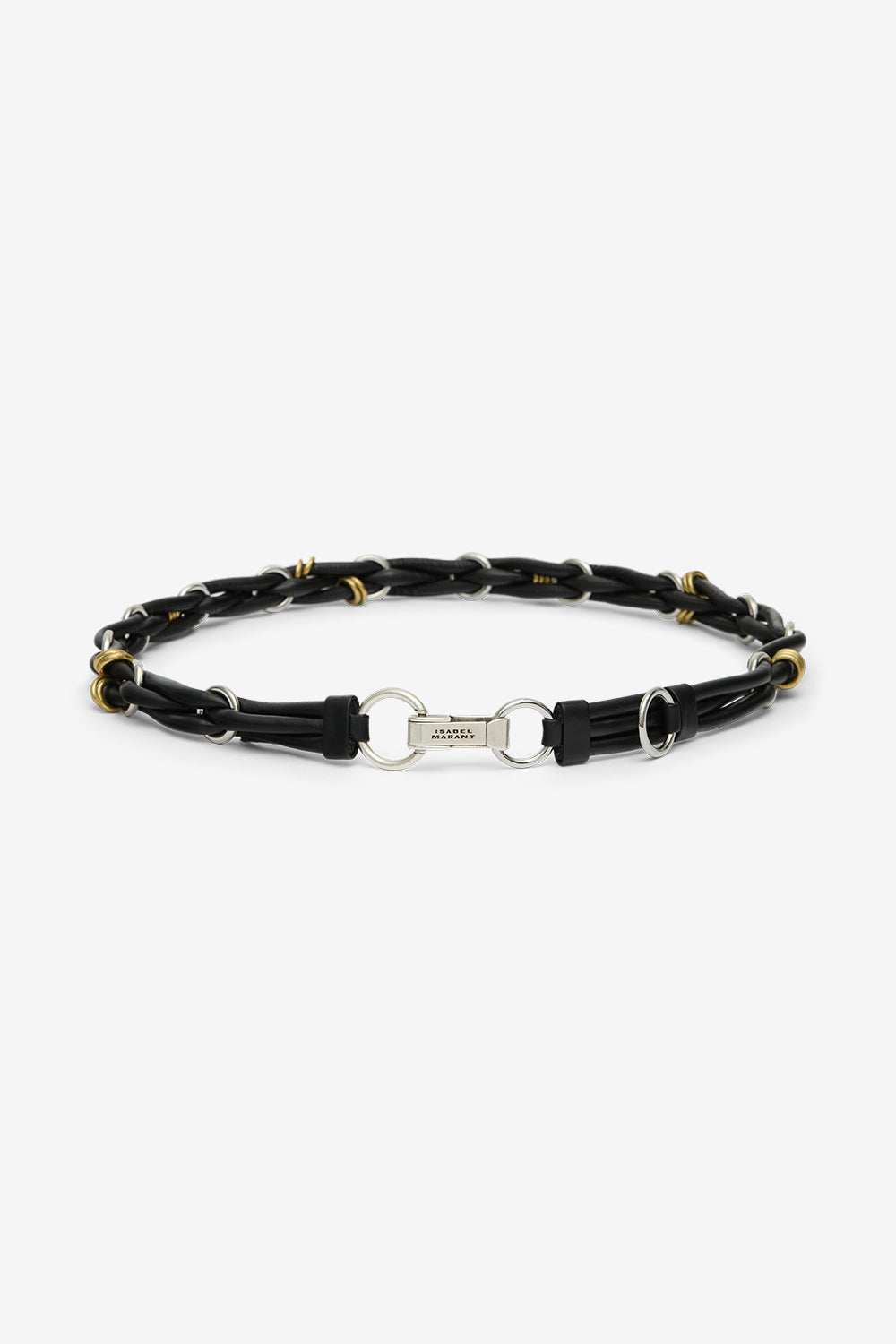 Cintura in pelle intrecciata mina - Nero - Woman - 1