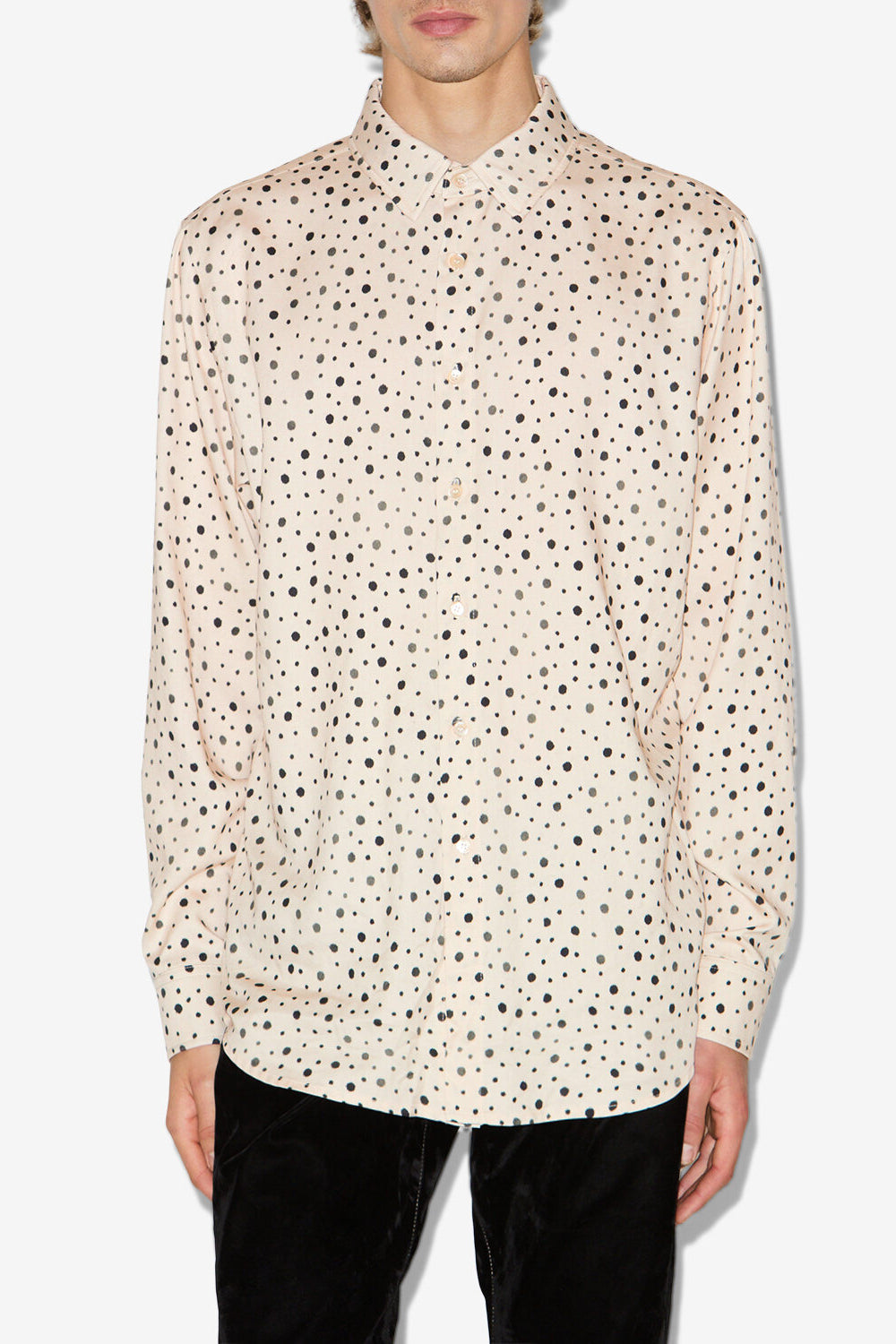 Chemise fluide à pois nathan - Écru - Man - 4