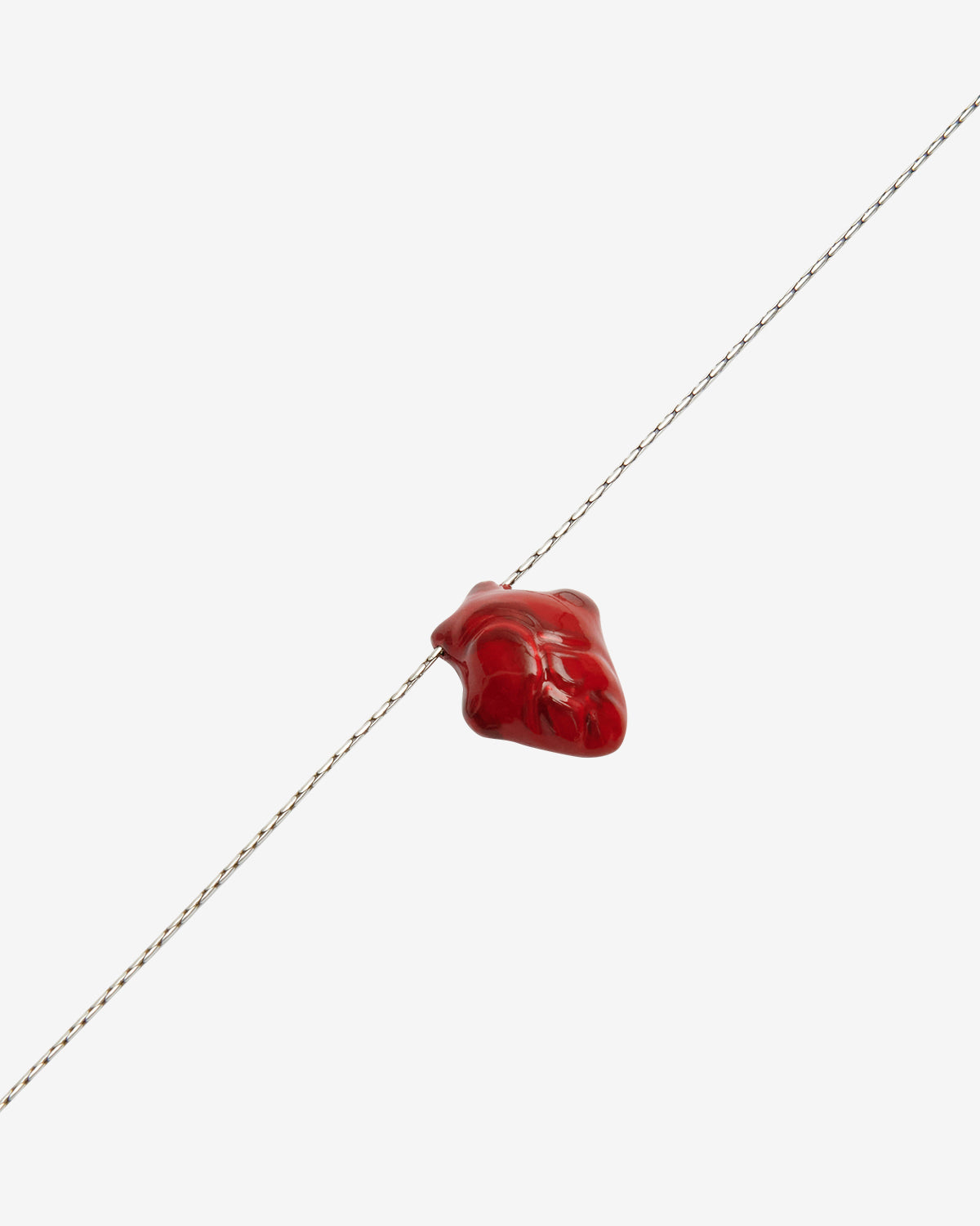 On my heart man necklace Man Red-silver 3