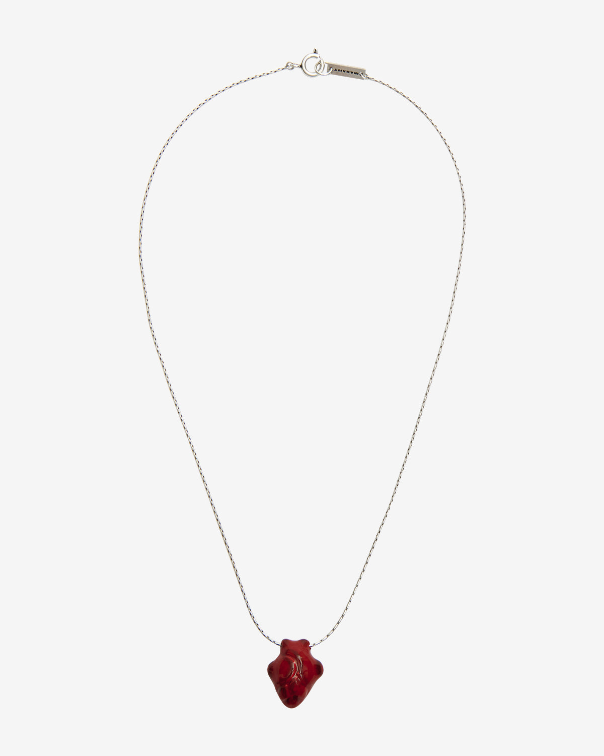 On my heart man necklace Man Red-silver 1