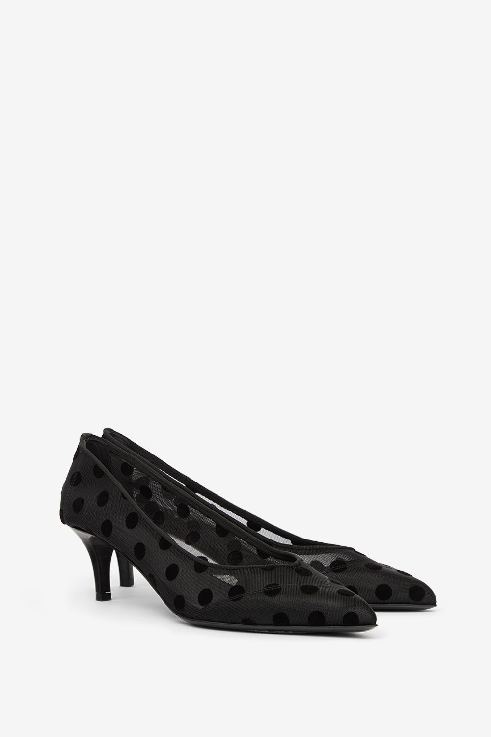 Peleo polka dot tulle pumps - Black - Woman - 3