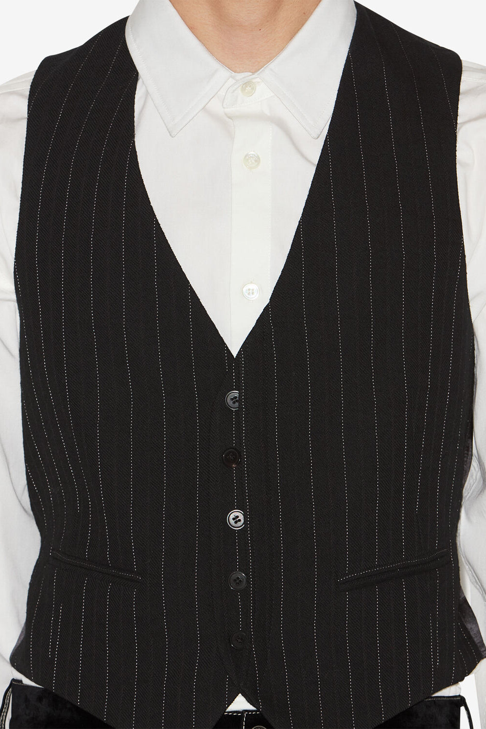 Gilet de costume à rayures tennis mika - Noir - Man - 3