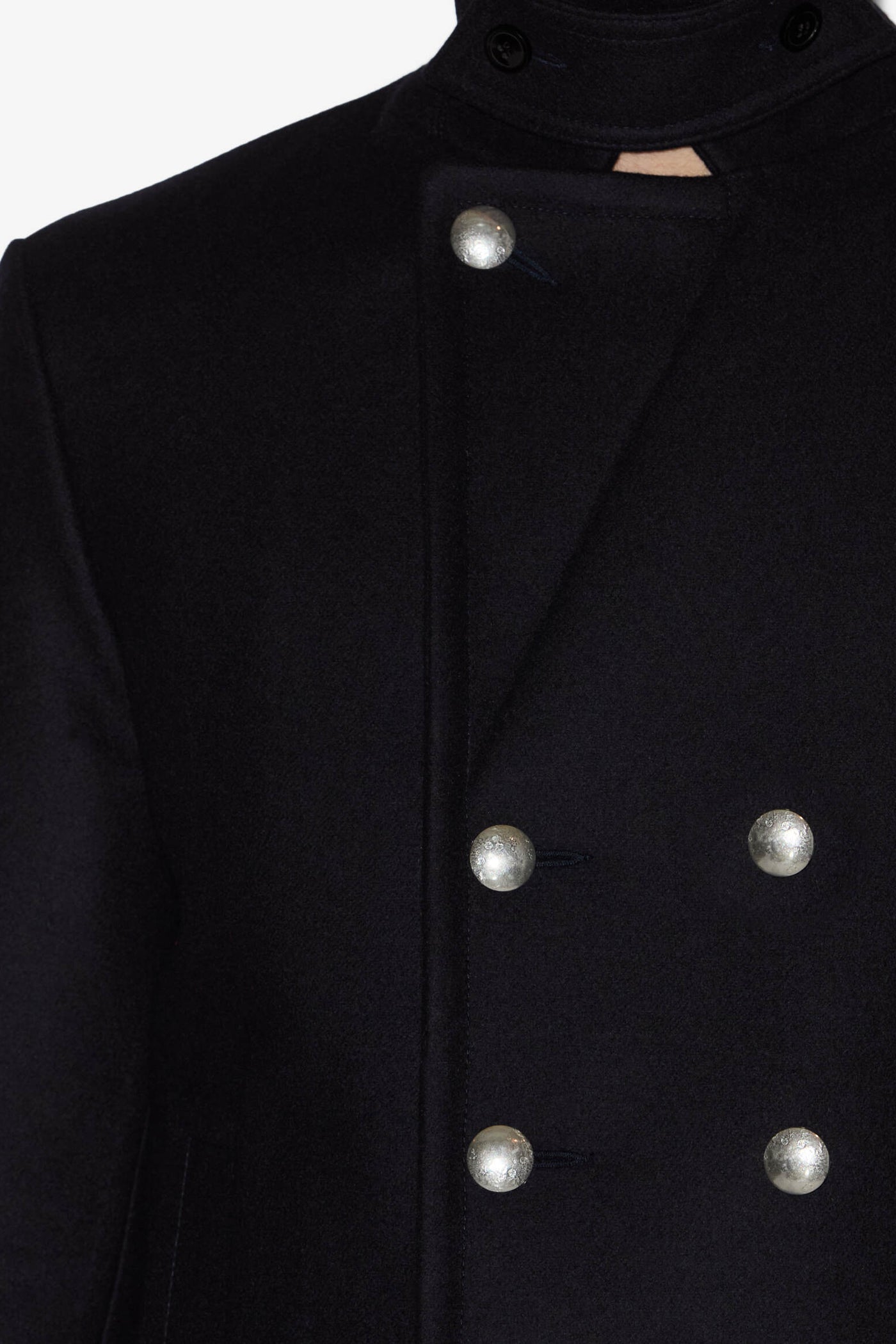 Manteau caban wym en laine et cachemire - Bleu foncé marine - Man - 3