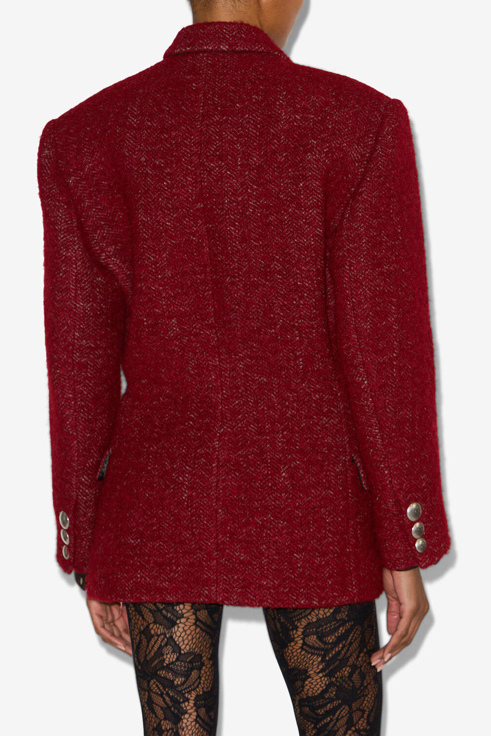 Manteau gallie en laine - Deep red - Woman - 5