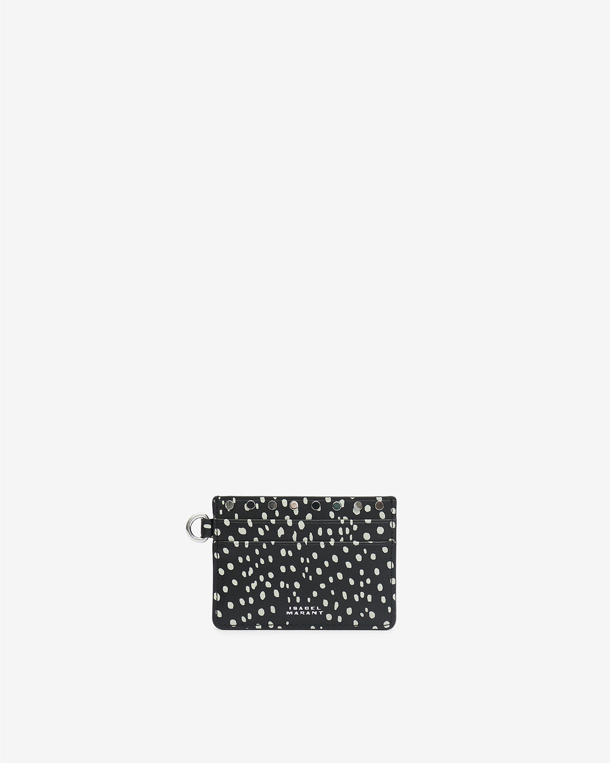 Card holder カードホルダー Woman Black and ecru 1