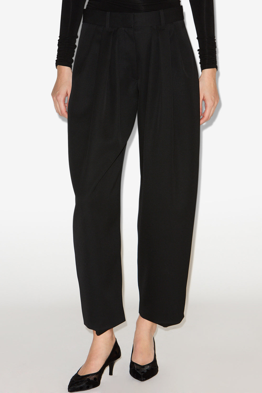 Janice pleated pants - Black - Woman - 4