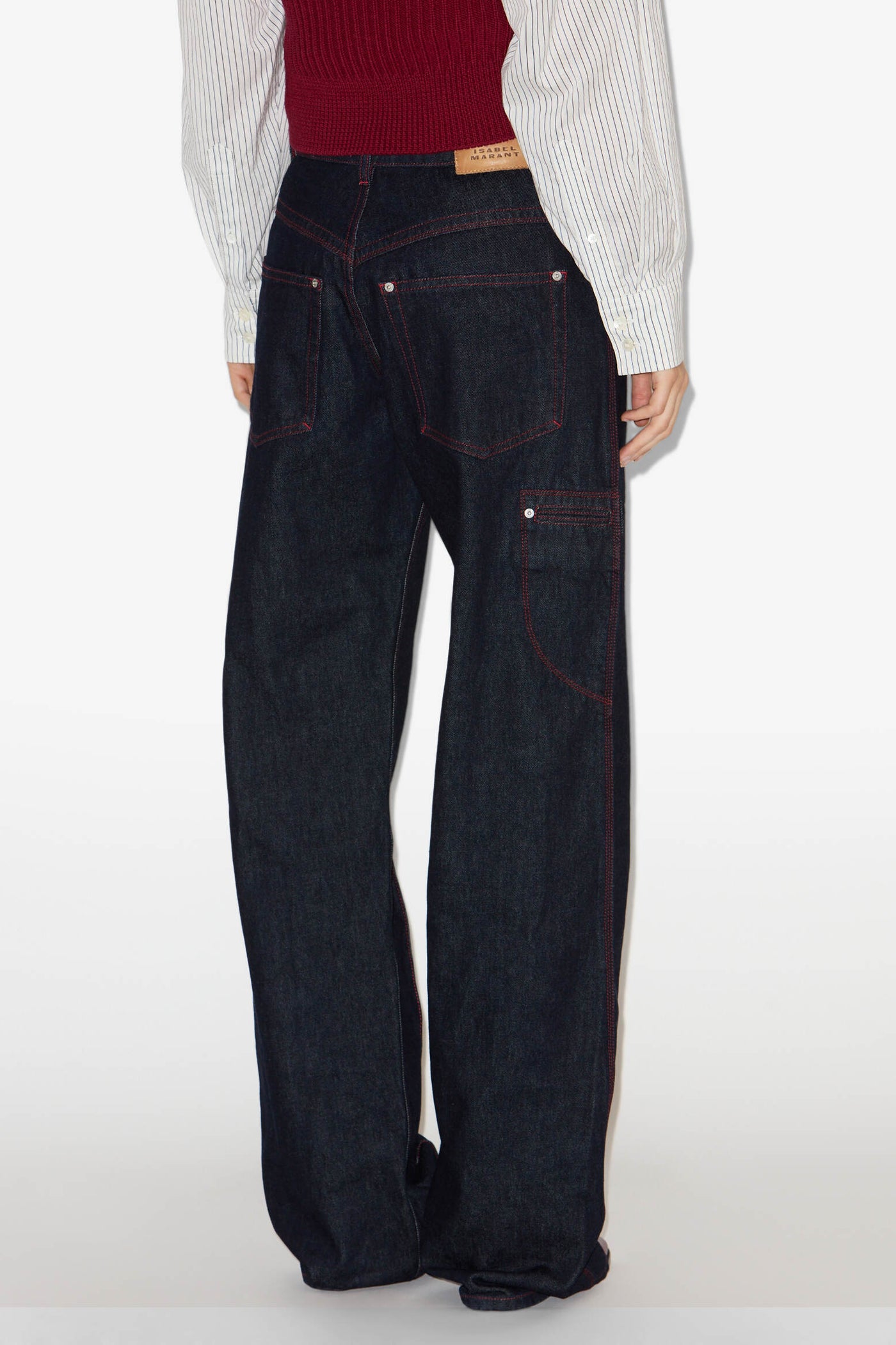 Stely wide-leg cotton jeans - Dark midnight - Woman - 5