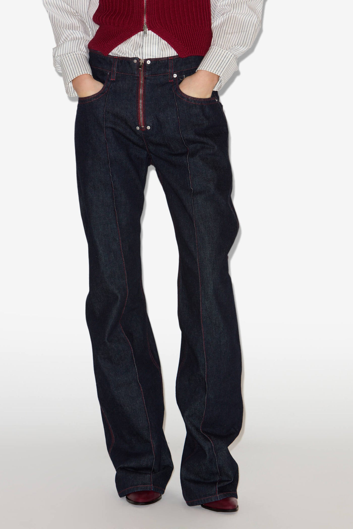 Stely wide-leg cotton jeans - Dark midnight - Woman - 4