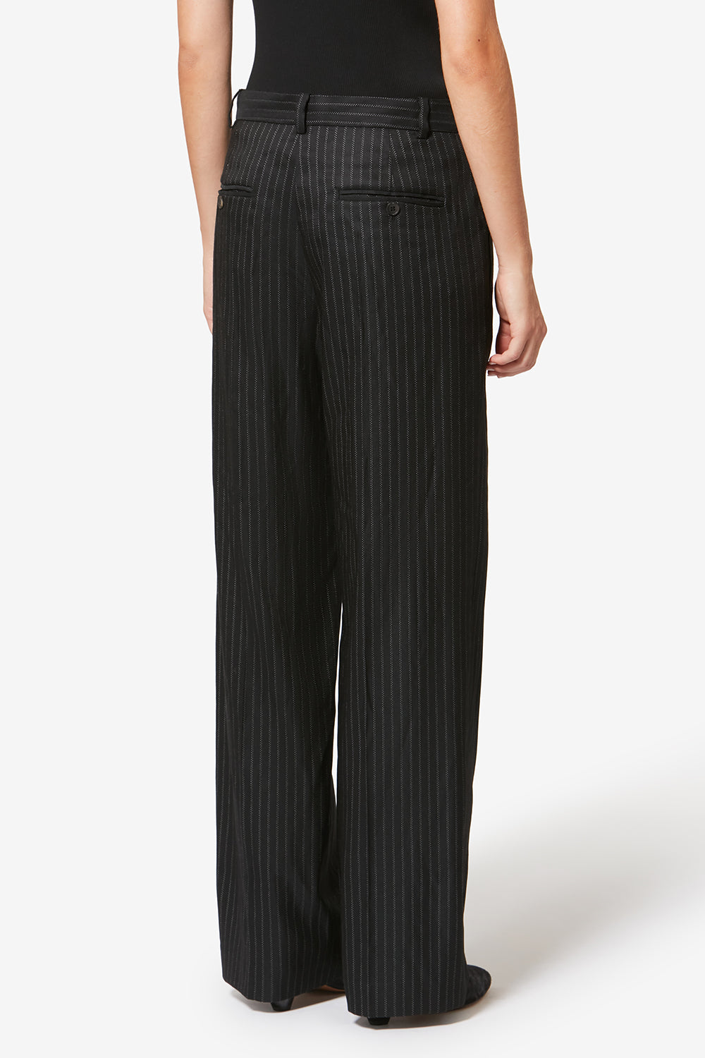 Noanda tennis stripe suit pants - Black - Woman - 5